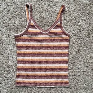 American Eagle Women’s Striped V Neck Tank, Size Small